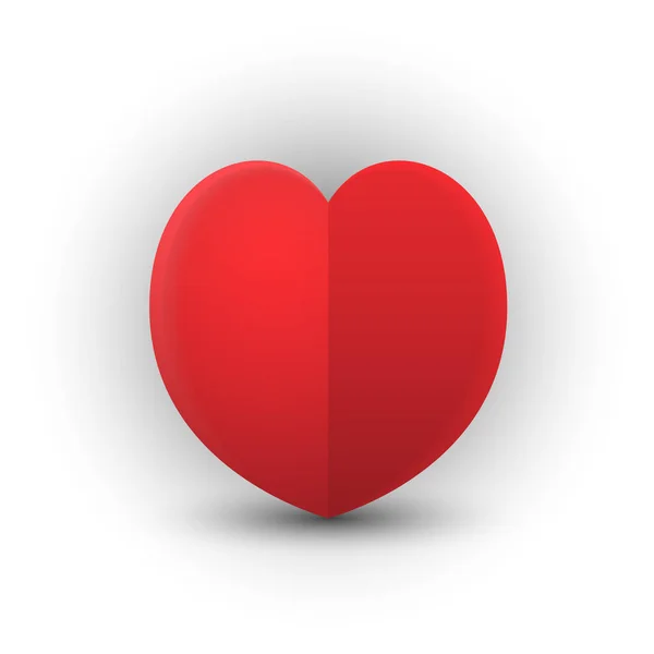 Sticker Élégant Rouge Forme Coeur Cousu Pour Saint Valentin — Image vectorielle