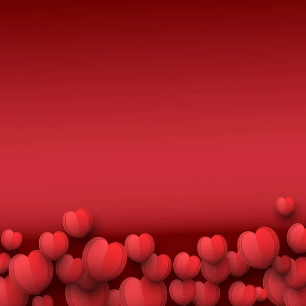 Valentines Day Background Design Heart Stickers Scattered — 스톡 벡터