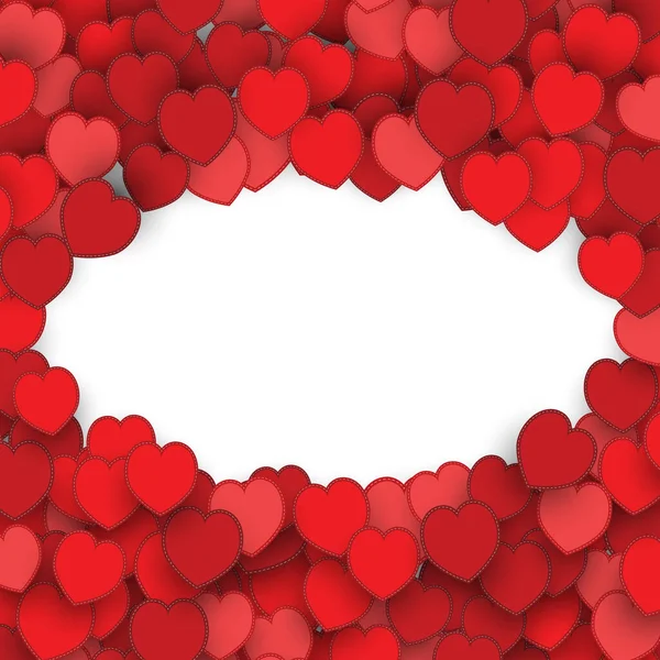 Valentines Day Background Design Heart Stickers Scattered — Stock Vector