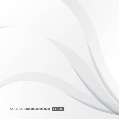 Dalgalar ve Gölgelerle Beyaz Modern Akışkan Arkaplan