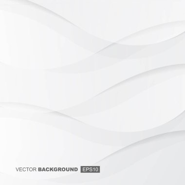 Dalgalar ve Gölgelerle Beyaz Modern Akışkan Arkaplan