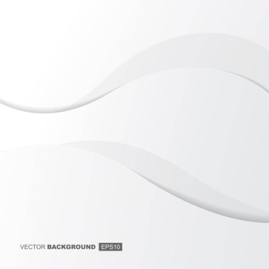 Dalgalar ve Gölgelerle Beyaz Modern Akışkan Arkaplan