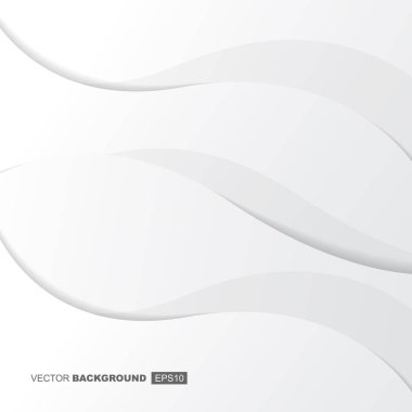 Dalgalar ve Gölgelerle Beyaz Modern Akışkan Arkaplan