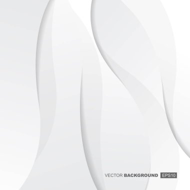 Dalgalar ve Gölgelerle Beyaz Modern Akışkan Arkaplan