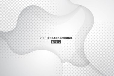 Dalgalar ve Gölgelerle Beyaz Modern Akışkan Arkaplan