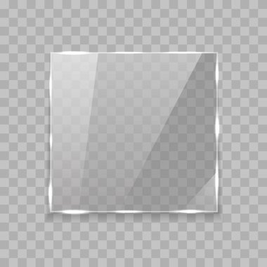 Işıklı Parlak Dikdörtgen Cam Pankart