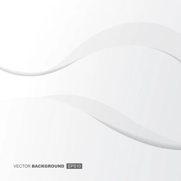 Composición Fondo Fluido Moderno Blanco Con Ondas Sombras — Archivo Imágenes Vectoriales