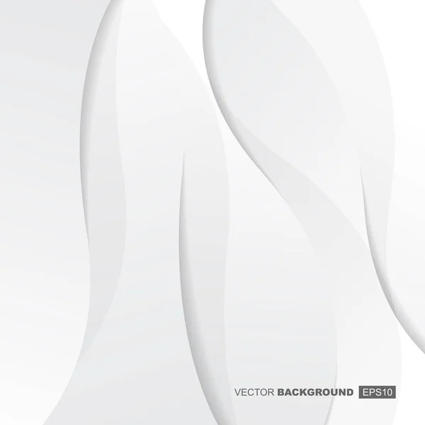 Composición Fondo Fluido Moderno Blanco Con Ondas Sombras — Archivo Imágenes Vectoriales