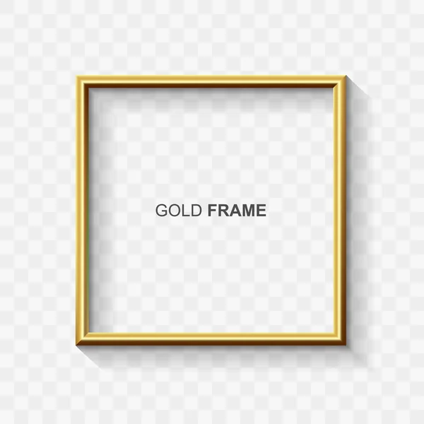 Golden Modern Frame Border Ontwerp Voor Advertentie Banner — Stockvector