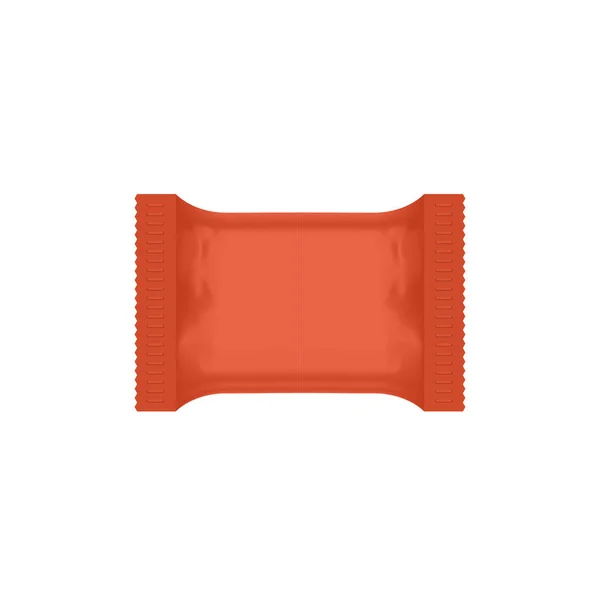 Vector Red Candy Plastic Bag Mockup — Stock Vector