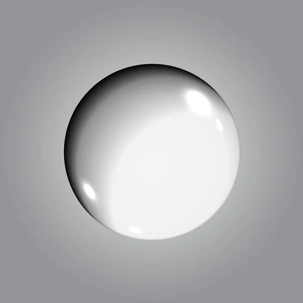 Esfera Vidro Vazia Translúcida Círculo —  Vetores de Stock