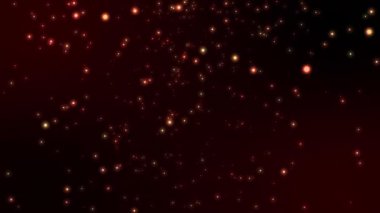 Altın Parlak Bokeh Parçacıkları Karanlık Arkaplan Karşısında Canlandırması