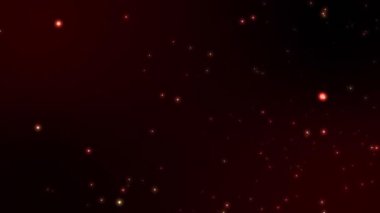 Altın Parlak Bokeh Parçacıkları Karanlık Arkaplan Karşısında Canlandırması