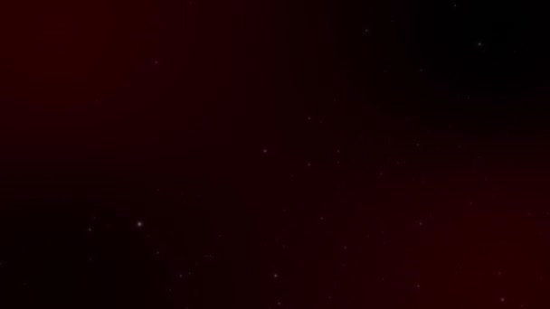 暗い背景を背景にした黄金の発光輝くボケ粒子アニメーション — ストック動画