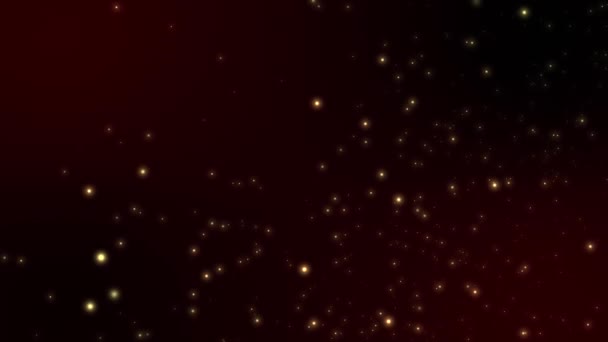 Or Lumineux Sparkling Bokeh Particules Animation sur fond sombre 