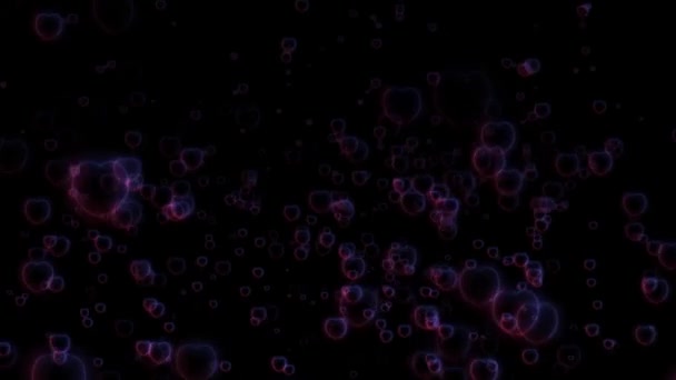 Abstracte Gloeiende Hart Bubbel Achtergrond Animatie — Stockvideo