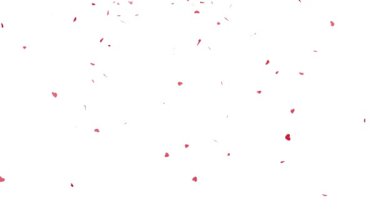 Beyaz Arkaplanda Sevgililer Günü için Kırmızı Kalpler Animasyonu