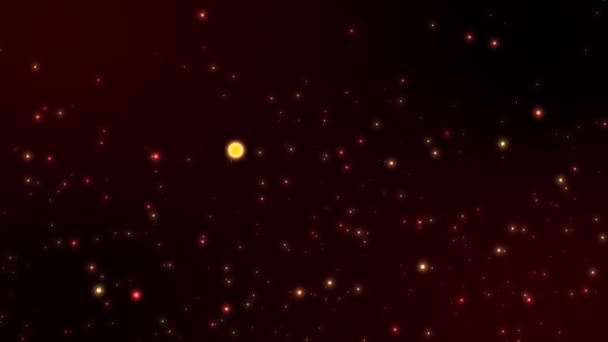 Or Lumineux Sparkling Bokeh Particules Animation sur fond sombre 
