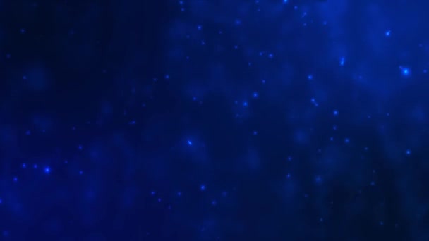 Glowing Particles Animation Blue Background — Stock Video