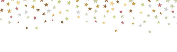 Falling Stars Confetti Birthday Card Banner Background — Stockový vektor