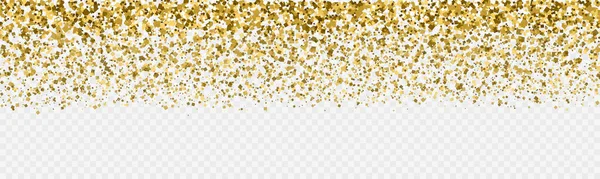 Slavnostní Golden Glitter Confetti Pozadí — Stockový vektor