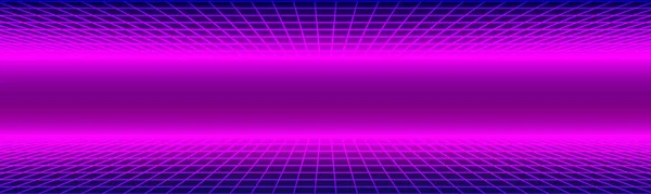 Retro 1980 Synthwave Brillantes Luces Neón Plano — Archivo Imágenes Vectoriales