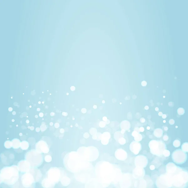 Spring Bokeh Banner Design Blue Gradient Background — Stock Vector