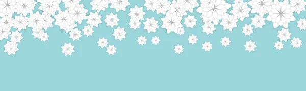 Design Fundo Banner Floral Primavera Com Flores Elegantes Estilo Plano — Vetor de Stock