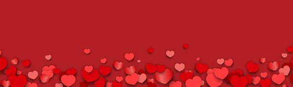Valentinstag Hintergrund Design Mit Herz Aufkleber Verstreut — Stockvektor