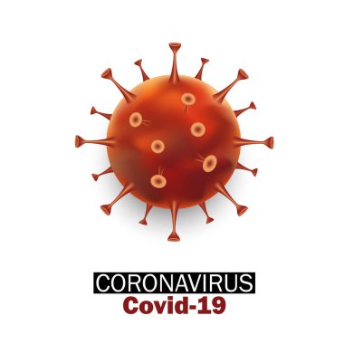 Roman Coronavirus 2019-nCoV Covid-19 'un Virüs Stili Modeli. Virüs Salgını Koruma Konsepti 