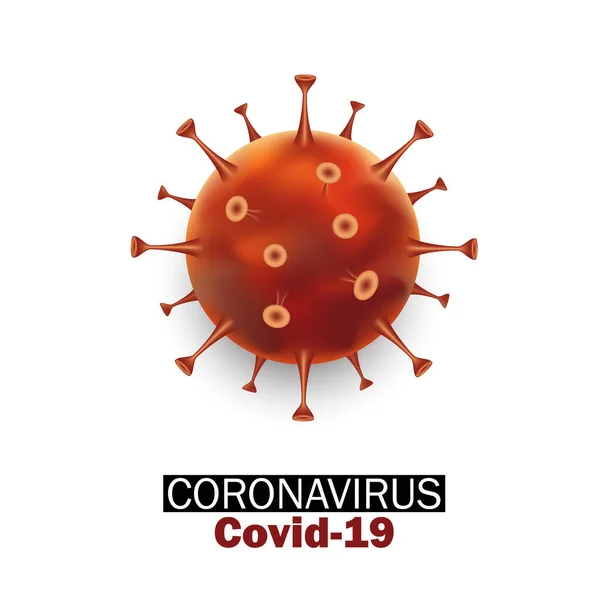 Virusstam Model Van Novel Coronavirus 2019 Ncov Covid Concept Voor — Stockvector