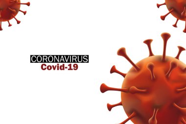 Roman Coronavirus 2019-nCoV Covid-19 'un Virüs Stili Modeli. Virüs Salgını Koruma Konsepti 