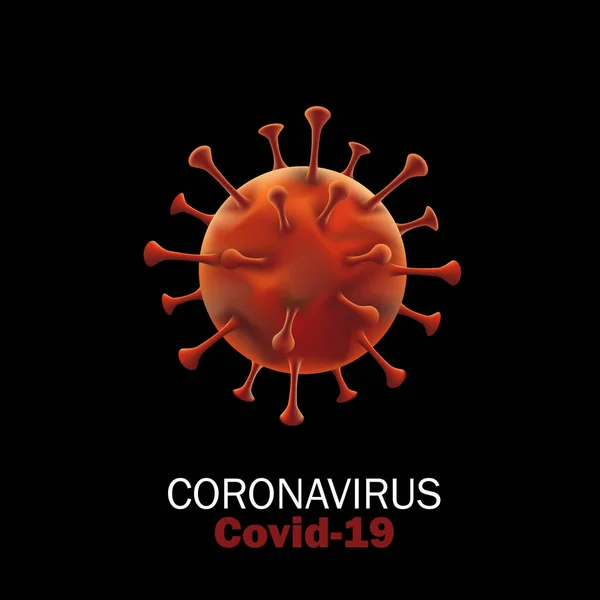 Virusstam Model Van Novel Coronavirus 2019 Ncov Covid Concept Voor — Stockvector