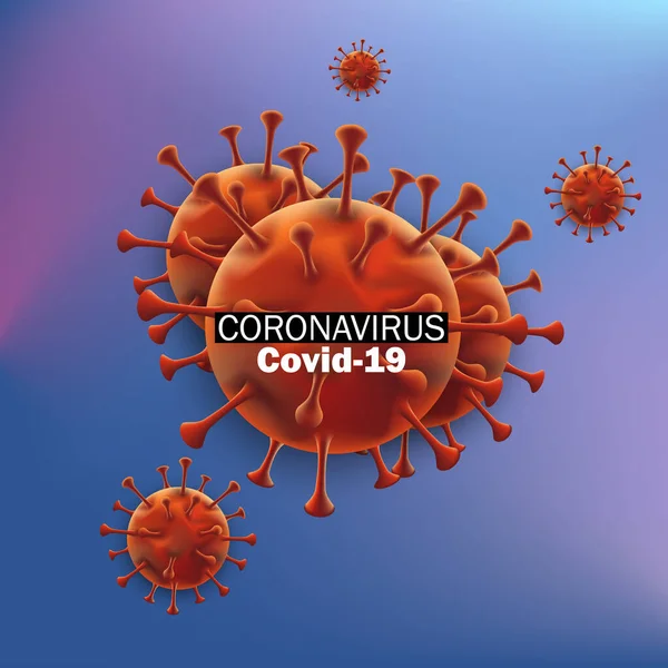 Virusstam Model Van Novel Coronavirus 2019 Ncov Covid Concept Voor — Stockvector