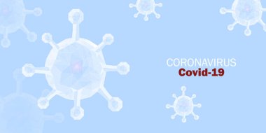 Düşük Üçgen Çokgen Virüs Stili Roman Coronavirus 2019 Covid-19 Modeli.