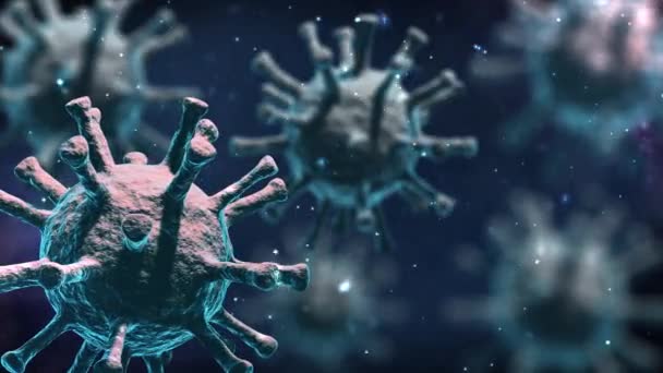 Coronavirus Pandemic Virus Achtergrond Animatie — Stockvideo