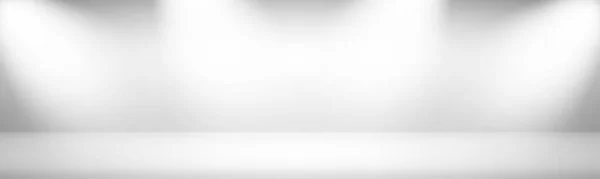 Белый Широкоформатный Современный Студийный Фон Подсветкой — стоковый вектор