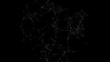 Siyah Arkaplanda Plexus Bağlantıları Dönüşümleniyor