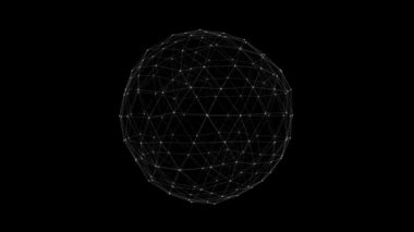 Siyah Arkaplanda Plexus Bağlantıları Dönüşümleniyor