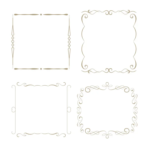 Retro Vintage Calligraphic Ornate Frames Collection Stock Vector