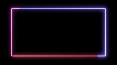 Parlayan Enerji Neon Çerçevesi Döngüsü
