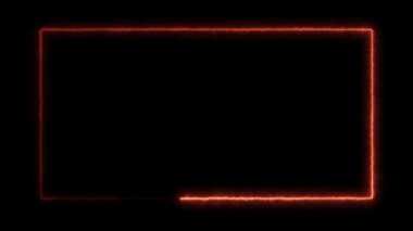 Parlayan Enerji Neon Çerçevesi Döngüsü