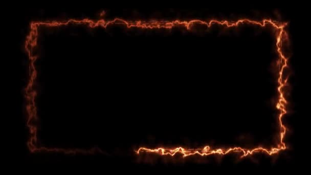 輝くエネルギーのループ ネオンフレーム — ストック動画