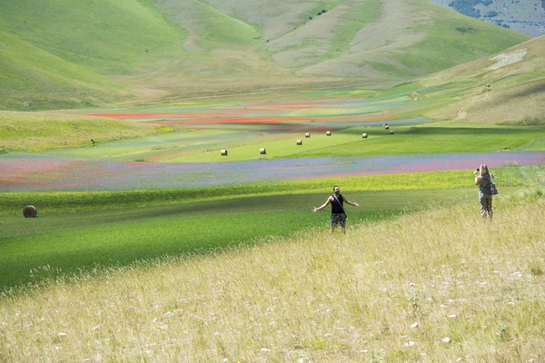 Fotógrafo em Castelluccio — Fotografia de Stock