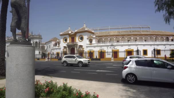 Seville Spain August 2017 Tourists Lined Enter Famous Plaza Toros Video Clip