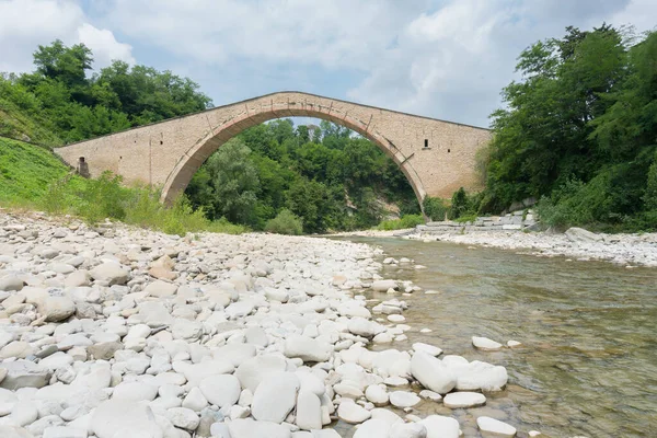 Alidosi Köprüsü Nün Manzarası Castel Del Rio Belediyesinde Rönesans Alidosi — Stok fotoğraf