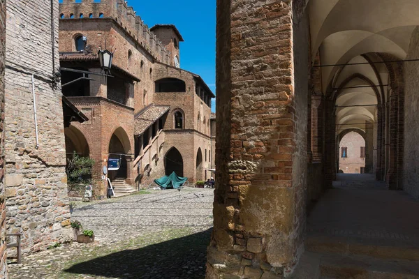 Castell Arquato Itálie Července 2018 Castell Arquato Jedna Mnoha Středověkých — Stock fotografie