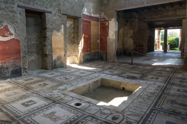 Pompeia Itália Março 2016 Dentro Casa Pompeia Sítio Arqueológico Perto — Fotografia de Stock