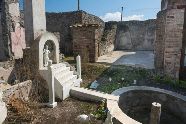 Pompeia Itália Março 2016 Colunas Ruínas Dentro Sítio Arqueológico Pompeia — Fotografia de Stock