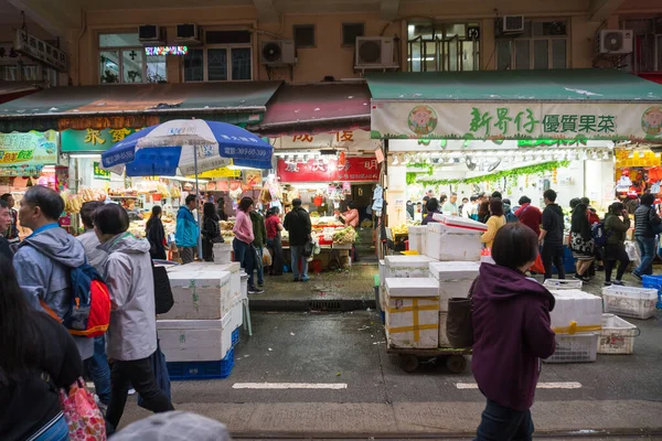 Hong Kong Marzo 2019 Personas Entre Los Mercados Clásicos Las — Foto de Stock